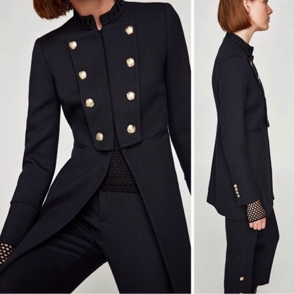 Dark blue Zara Coat - Picture 1 of 5